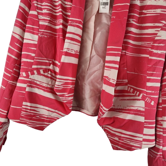 NY&C Stretch Womens Small Open Front Blazer Jacket Asymmetrical Lined Nwt New - Picture 7 of 7